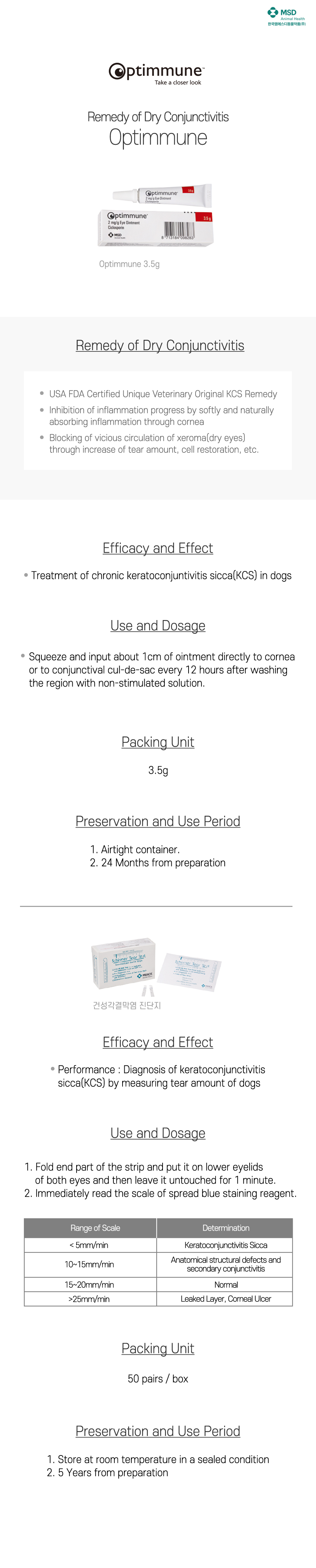 Optimune 3.5g & Schirmer tear test