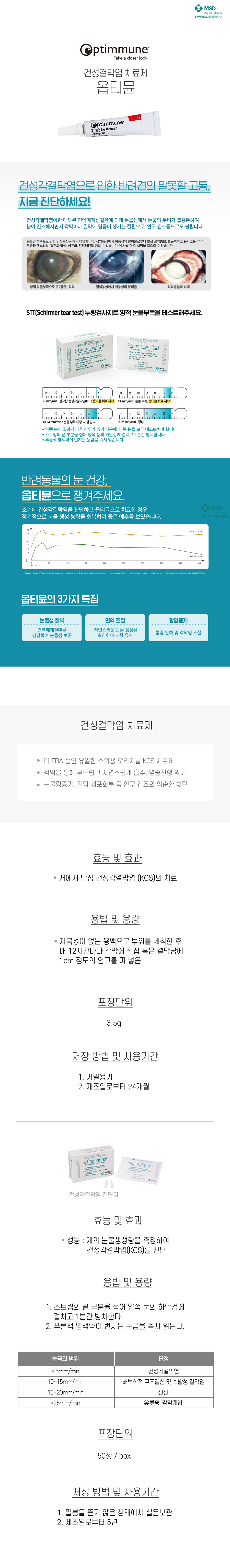옵티뮨 3.5g & 건성각결막염 진단지